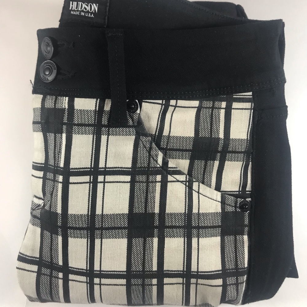 Hudson Jeans USA Collin Vice Versa Skinny Plaid